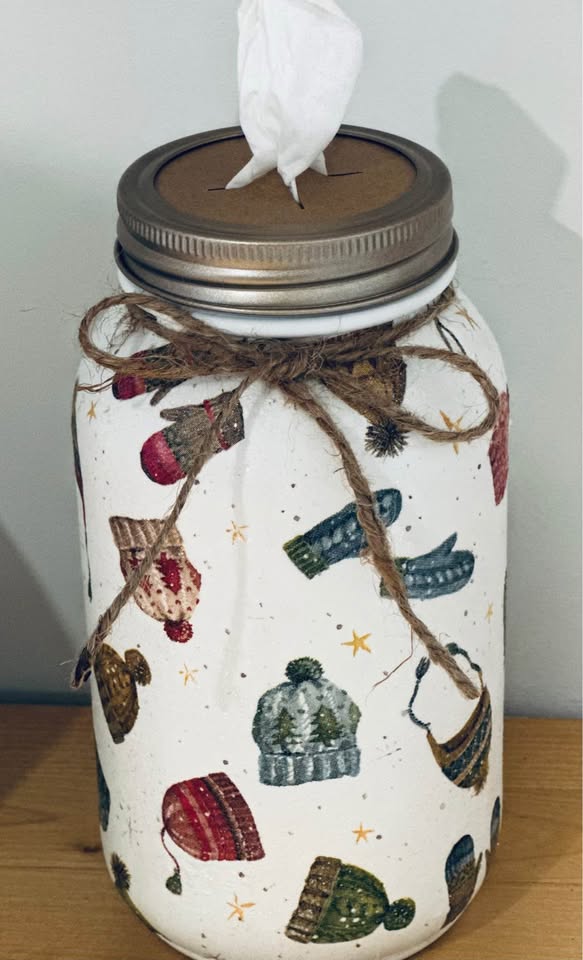 Farmhouse Get Ready for Winter Tissue Jar 🧤 🧣