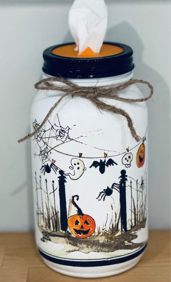 Farmhouse Spooky Gate Tissue Jar
