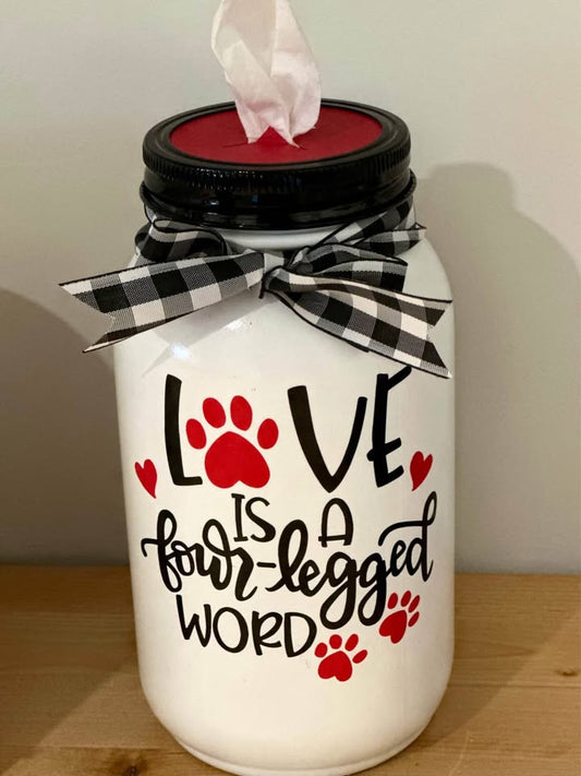 Farmhouse ❤️ Four Legged Best Friend Tissue Jar