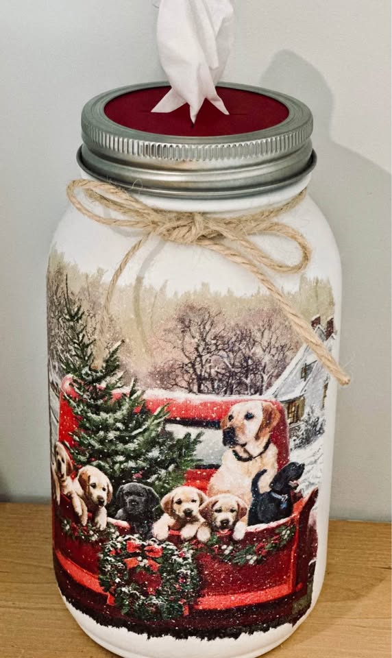 Farmhouse It’s a Labrador Christmas Tissue Jar