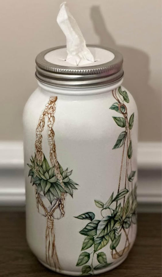 Hanging Potted Plants Tissue Jar