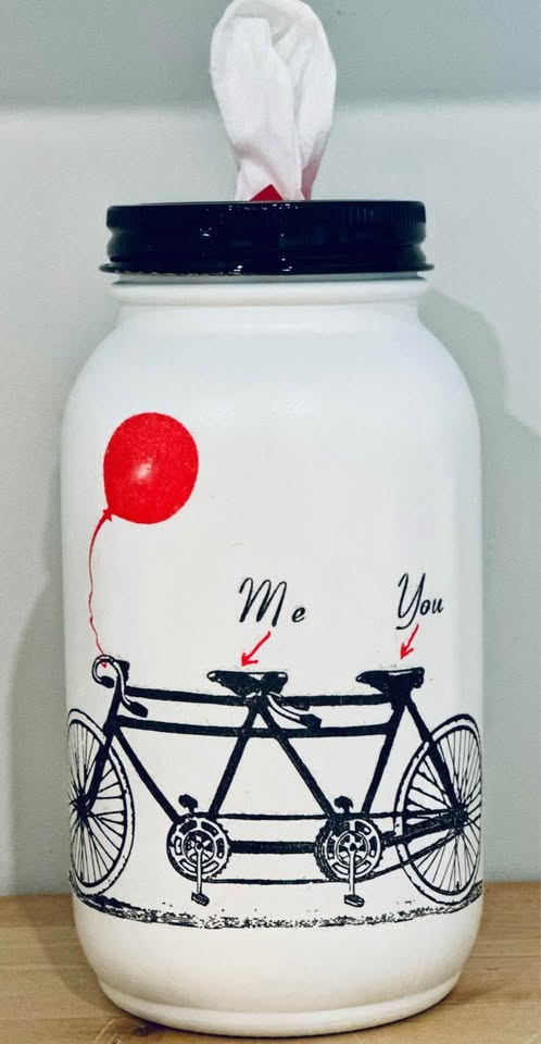 Farmhouse Me and You 🚲 Tissue Jar