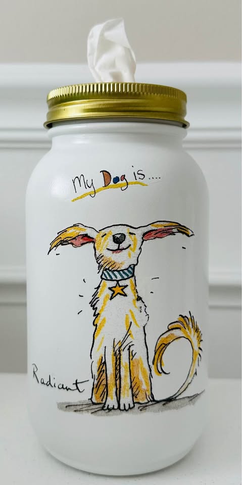 Farmhouse, “My Dog Is” Tissue Jar