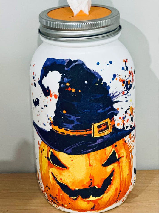 Farmhouse, 👻 Spooky Pumpkin Tissue Jar