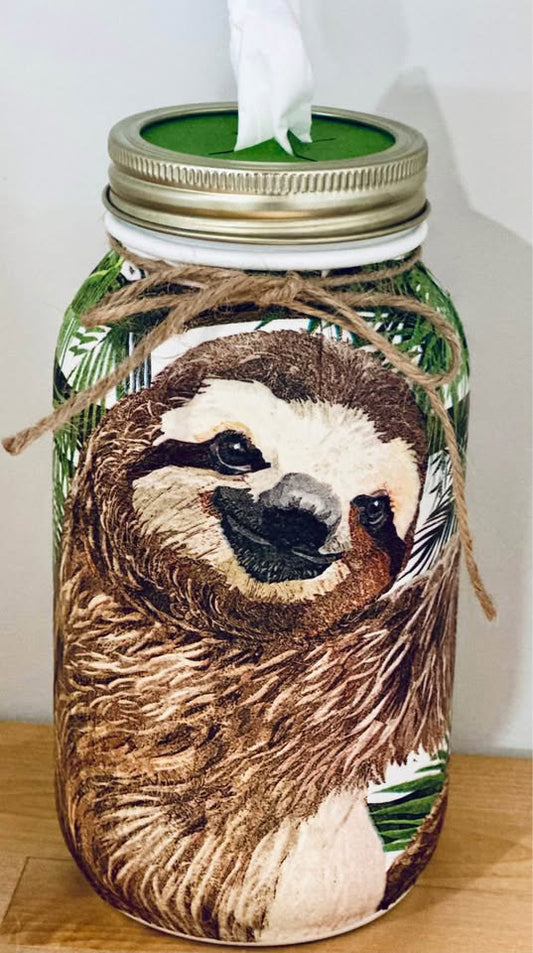 Farmhouse Favorite Sloth 🦥 Tissue Jar