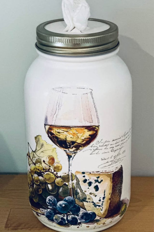 Farmhouse A Taste of Elegance Tissue Jar