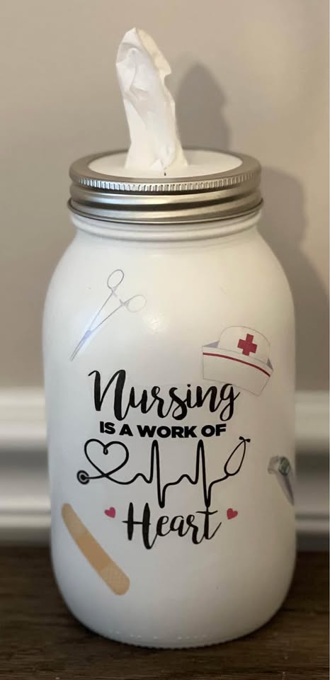 Farmhouse Celebrate  A Nurse Tissue Jar