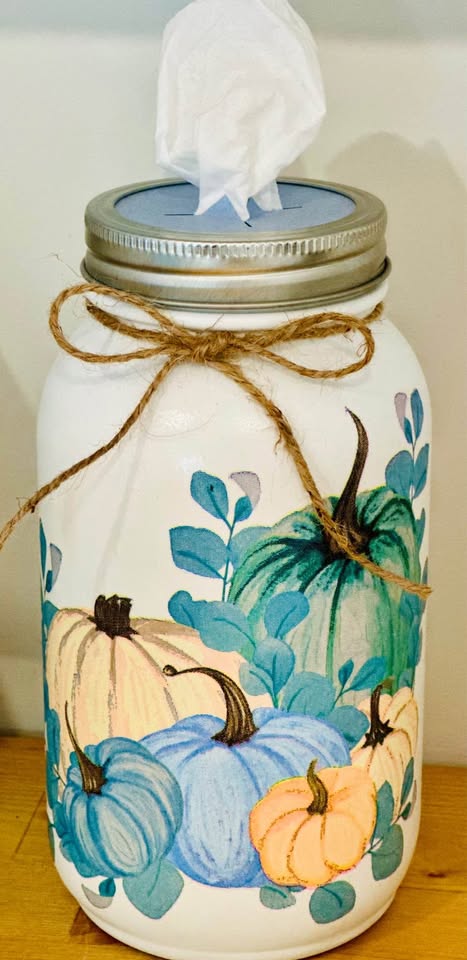 Farmhouse Fall Is In The Air Tissue Jar
